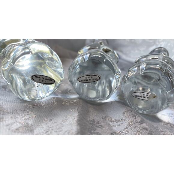 Vintage Clear Glass Crystal Angels Praying Hands Set of 3 Made in Taiwan 4 Inch - Picture 8 of 10